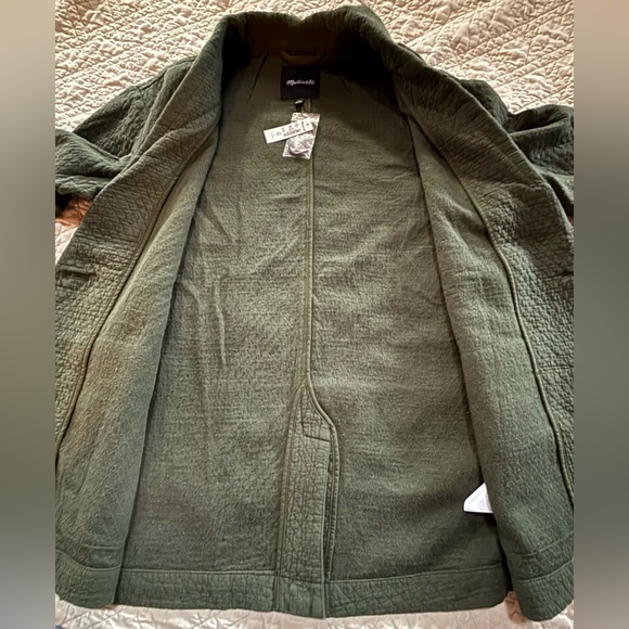 Madewell Diamond Jacquard Shaw Blazer Jacket ‘Dark Forest’ Sz SMALL $148 NWT - Picture 5 of 16